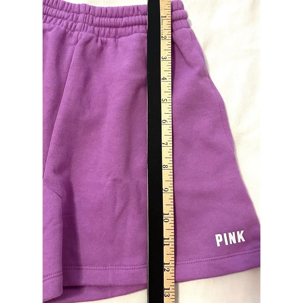 Victoria's Secret PINK Campus Sweat Shorts Women's XS Purple Elastic Waistband